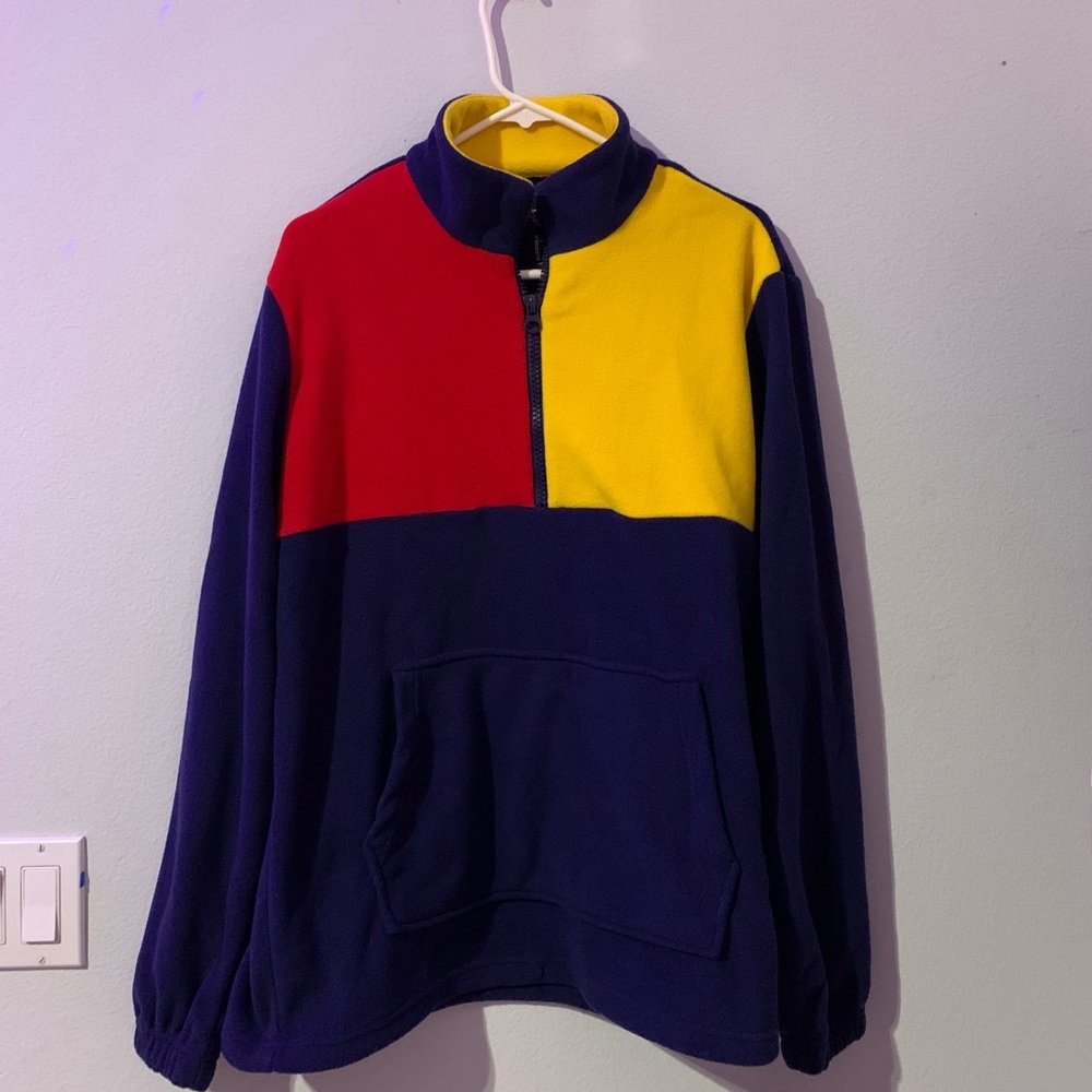 Multicolored Quarter-Zip Sweater
